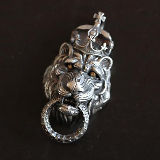 925 Sterling Silver Lion Pendant Necklace|Lion Pendant|Lion Jewelry|Men's Necklace|Men's Gift