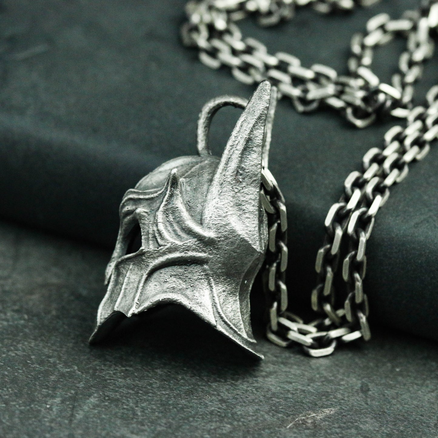 Batman Helmet 925 Silver Pendant Necklace, Super Hero, Gotham Necklace, Men's Accessories, Batman Jewelry-Craftsmen made