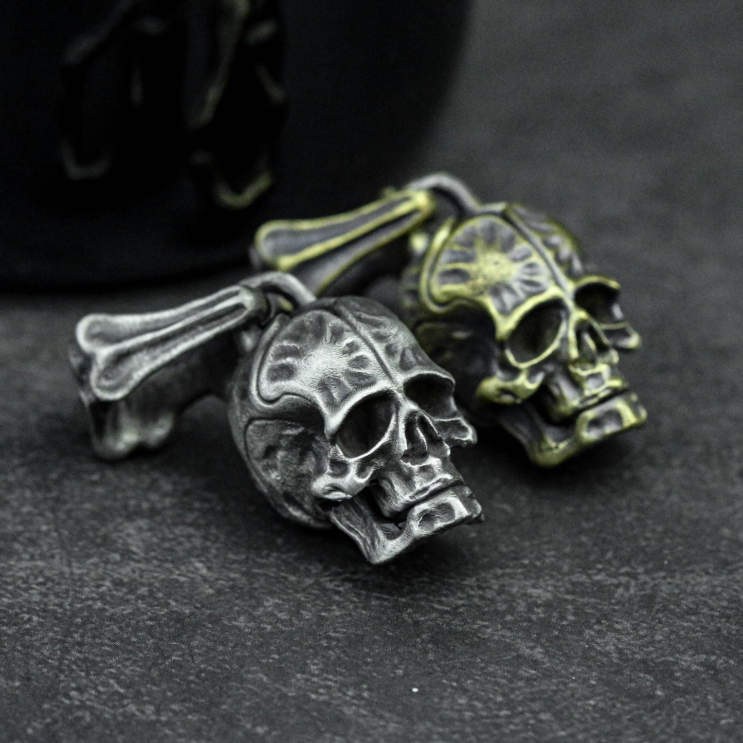 Skull Necklace-Humanoid Skull Pendant, Silver Skull, Gothic Necklace, Baby Skull