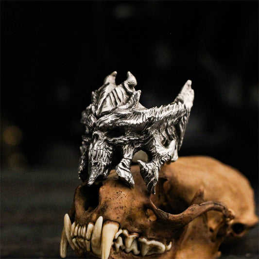 Shadow Lord Ring - 925 Sterling Silver Diabolical Power Symbol Jewelry - SATANHORN