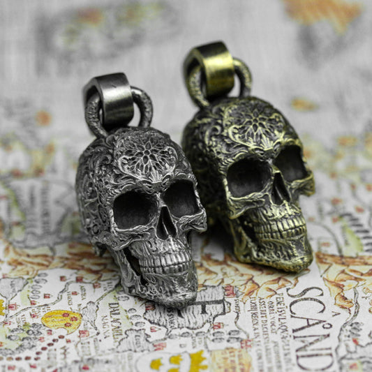 925 Sterling Silver Skull Pendant, Skull Necklace, Men's Necklace, Lost Wax Casting, Anatomy Skull, Gift For Boyfriend - Handmade