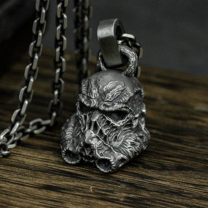 Crusader Helm Pendant - 925 Sterling Silver Medieval Warrior Necklace for History Buffs
