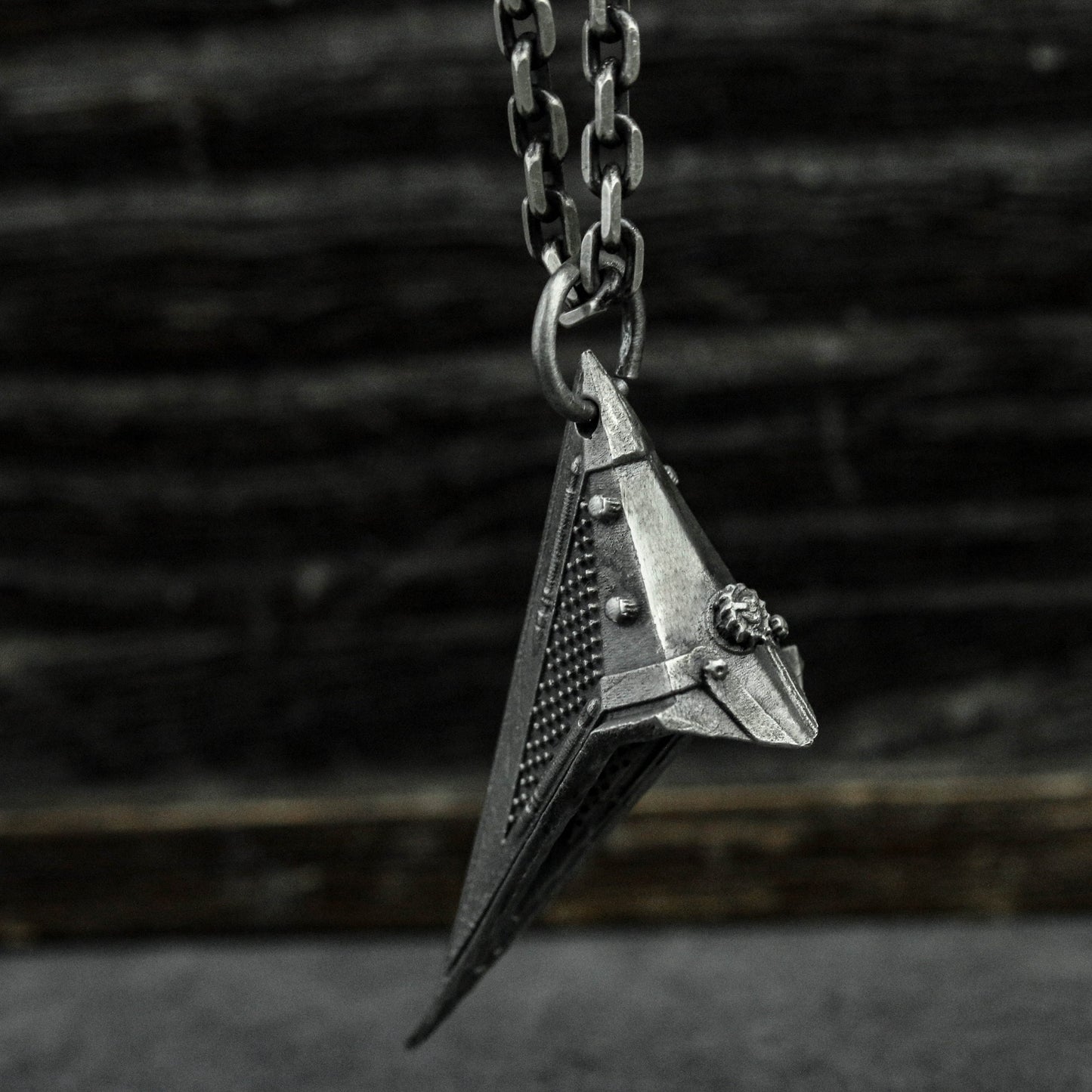 Silent Hill Triangle Head Sterling Silver Pendant, Pyramid Head Pendant, Pyramid Head Sterling Silver Necklace, necklace for Men - Handmade