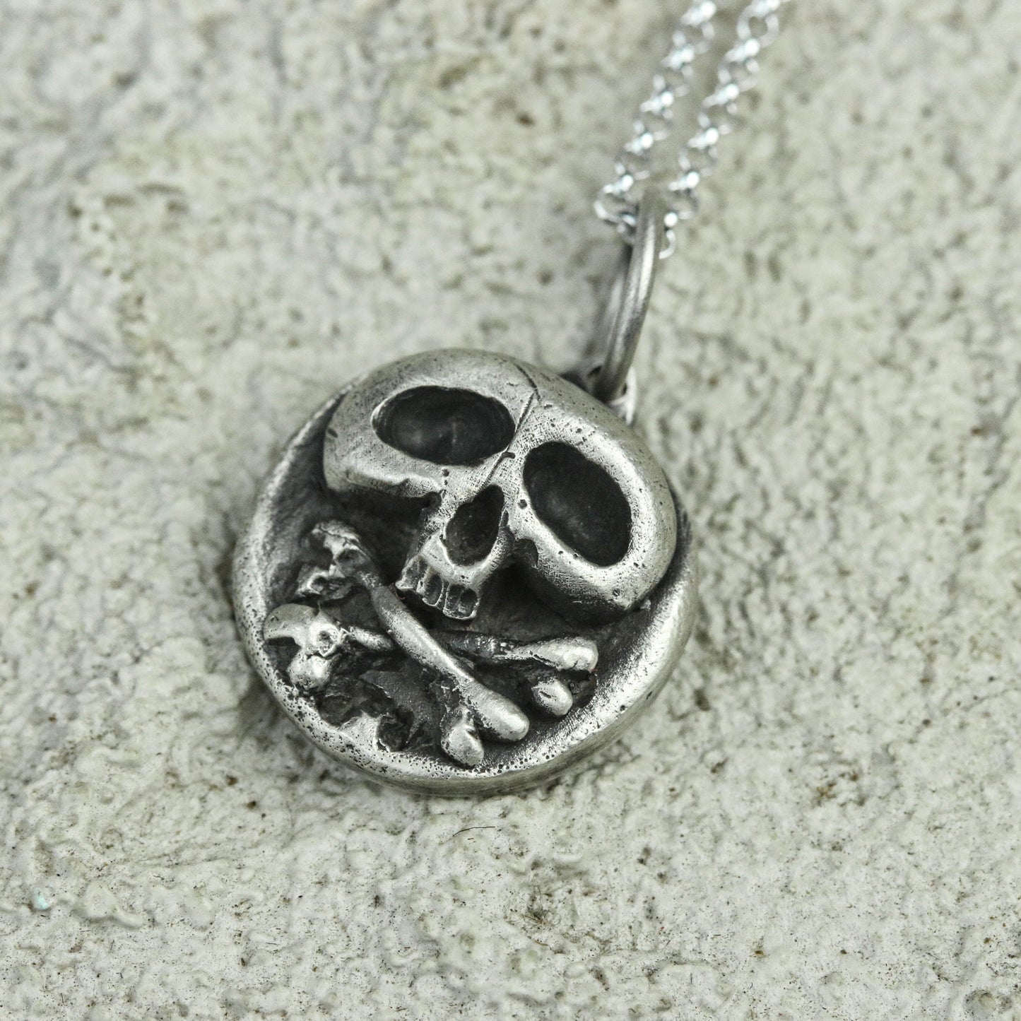 925 Sterling Silver Skull Pendant, Gothic Jewelry, Skull Necklace, Personalized Jewelry, Birthday Gifts, Gifts for Boyfriend - Handmade