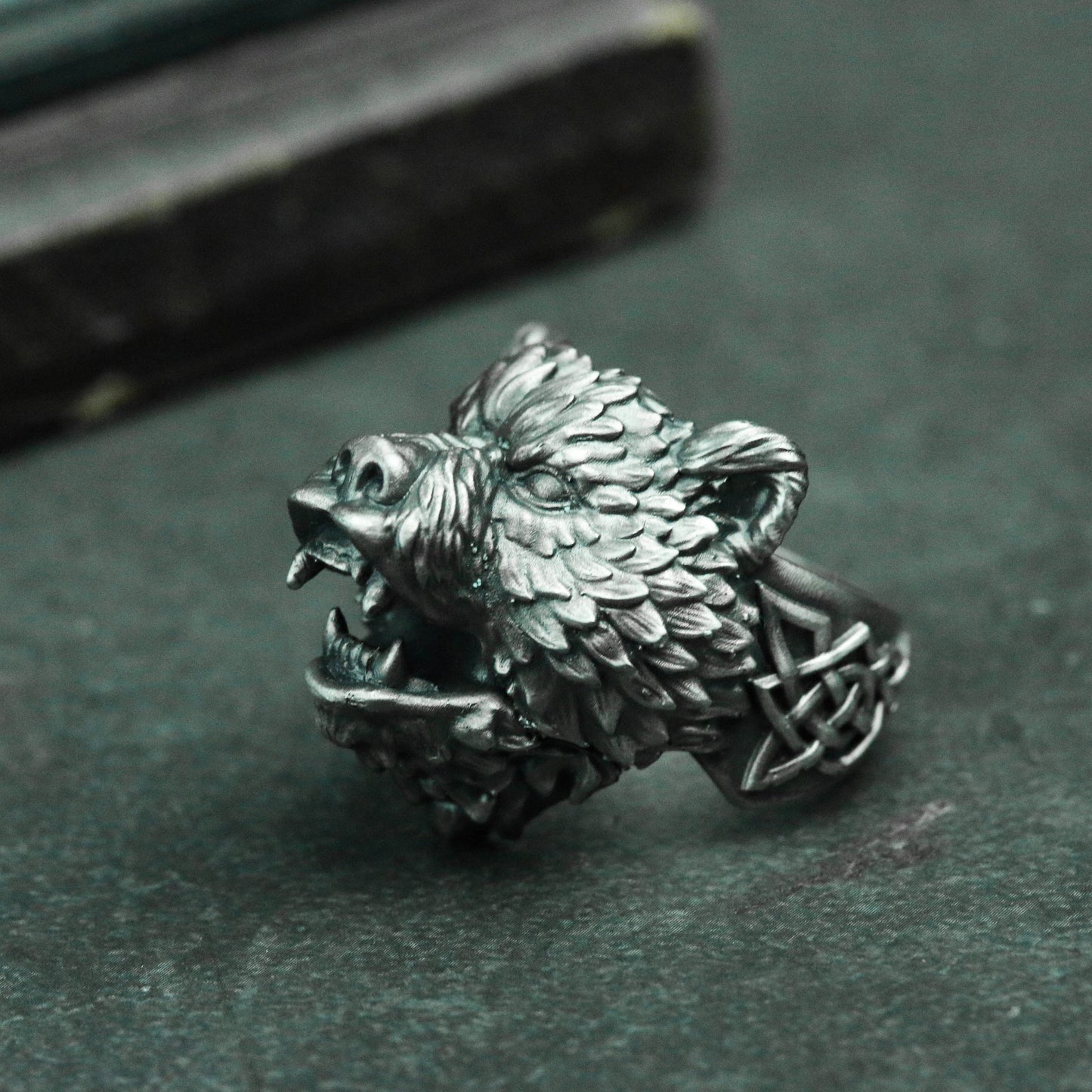 Black bear 925 silver ring, roaring brown bear silver ring, handmade silver ring, unique charm silver ring