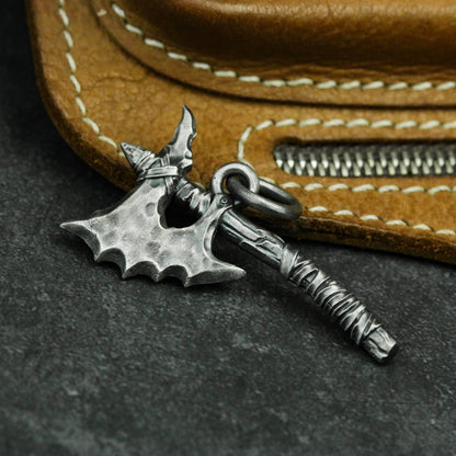 Flint Tomahawk 925 Silver Pendant Necklace, Axe Weapon Silver Necklace, Viking Necklace, Tribal Necklace, Men's Pendant-Craftsman made - SATANHORN
