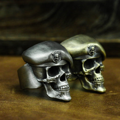 Skull Expendables silver ring, Stallone ring, Expendables movie, handmade silver ring, men's configuration, tough guy jewelry-craftsman made - SATANHORN