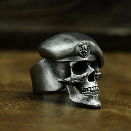 Skull Expendables silver ring, Stallone ring, Expendables movie, handmade silver ring, men's configuration, tough guy jewelry-craftsman made - SATANHORN