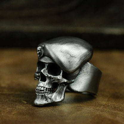 Skull Expendables silver ring, Stallone ring, Expendables movie, handmade silver ring, men's configuration, tough guy jewelry-craftsman made - SATANHORN