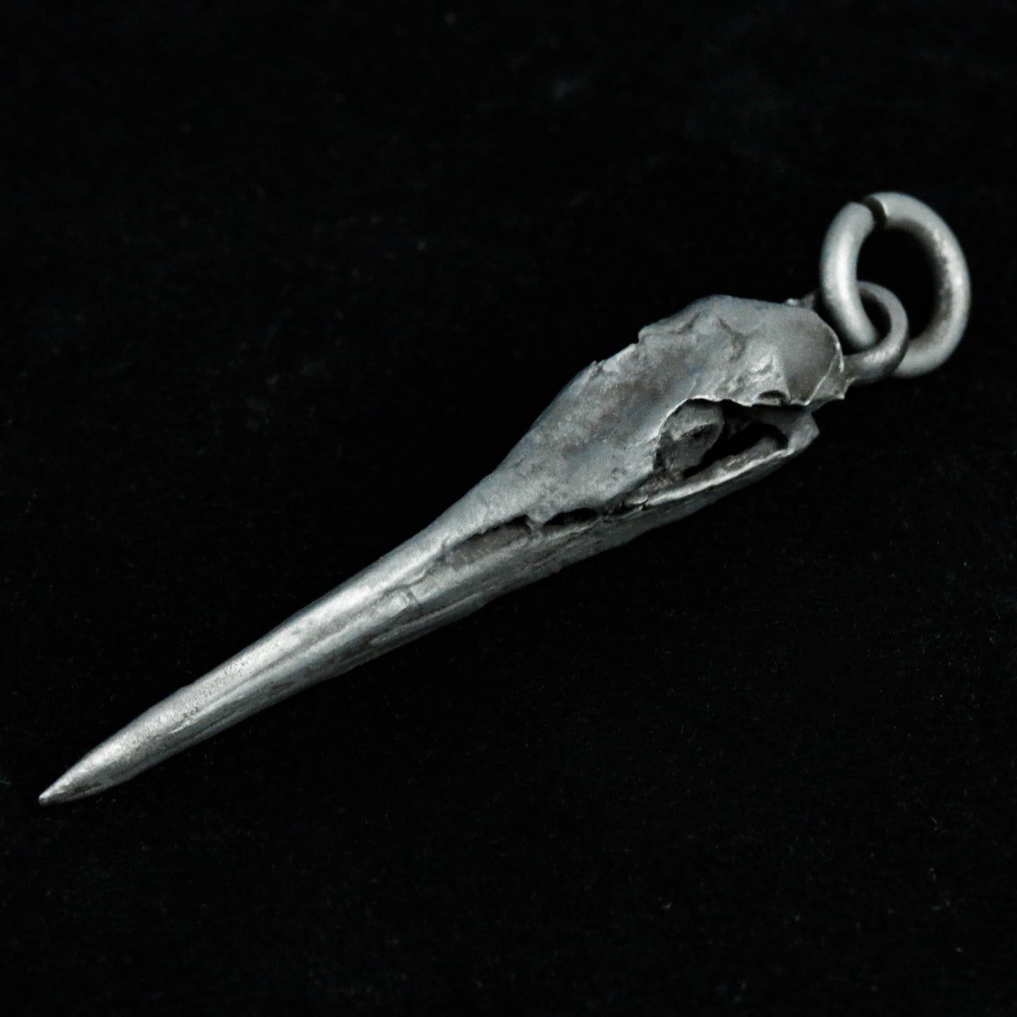 Woodpecker pendant, skull pendant, 925 sterling silver brass pendant, original pendant, totem pendant handmade crow pendant