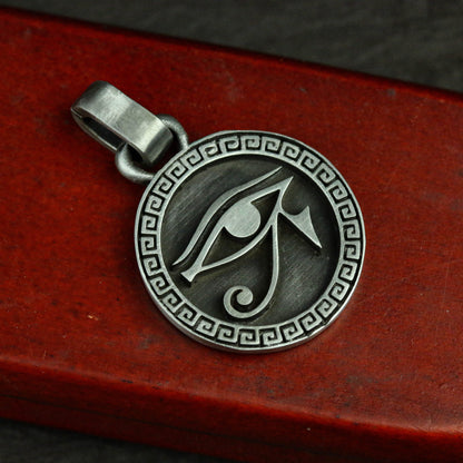 Eye of Horus 925 silver necklace on sale, handmade eye of Horus pendant, protective jewelry, symbol of royal rights