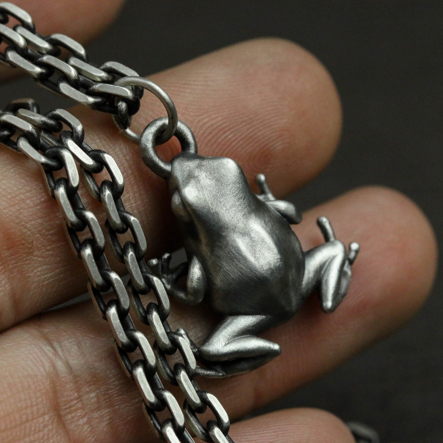 Silver Frog Necklace|Silver Frog Pendant|Frog Party| Frog|Frog Valentine's Day Gift-handmade