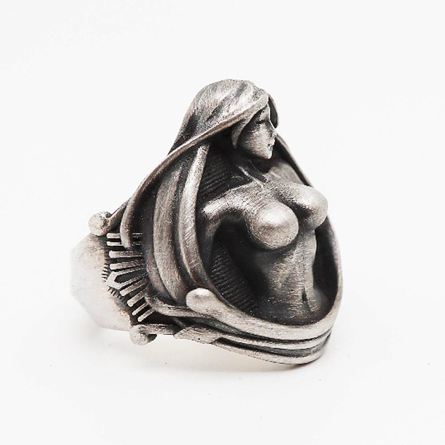 Goddess Silver Ring|Nude Girl Ring|Goddess Ring|Bohemian Ring|Fairy Ring|A Gift for Her