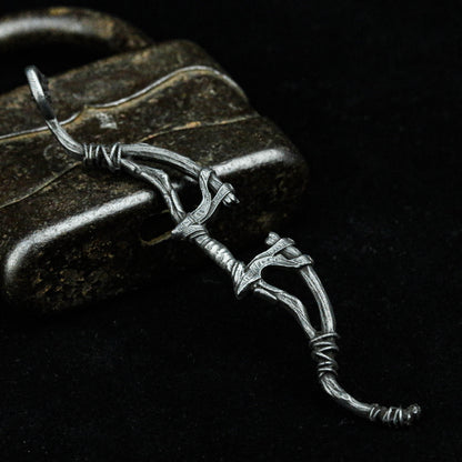 New pendants, long bow and arrow pendants, silver pendants, brass necklaces, personalized gifts, creative handmade