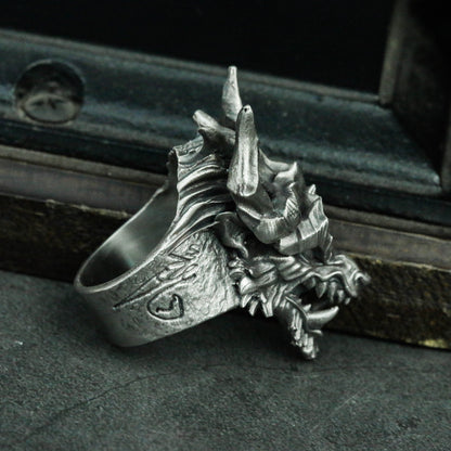 Dragons Nine Sons-HOU-925 Silver Ring-Handmade Ring-Myths and Legends - SATANHORN