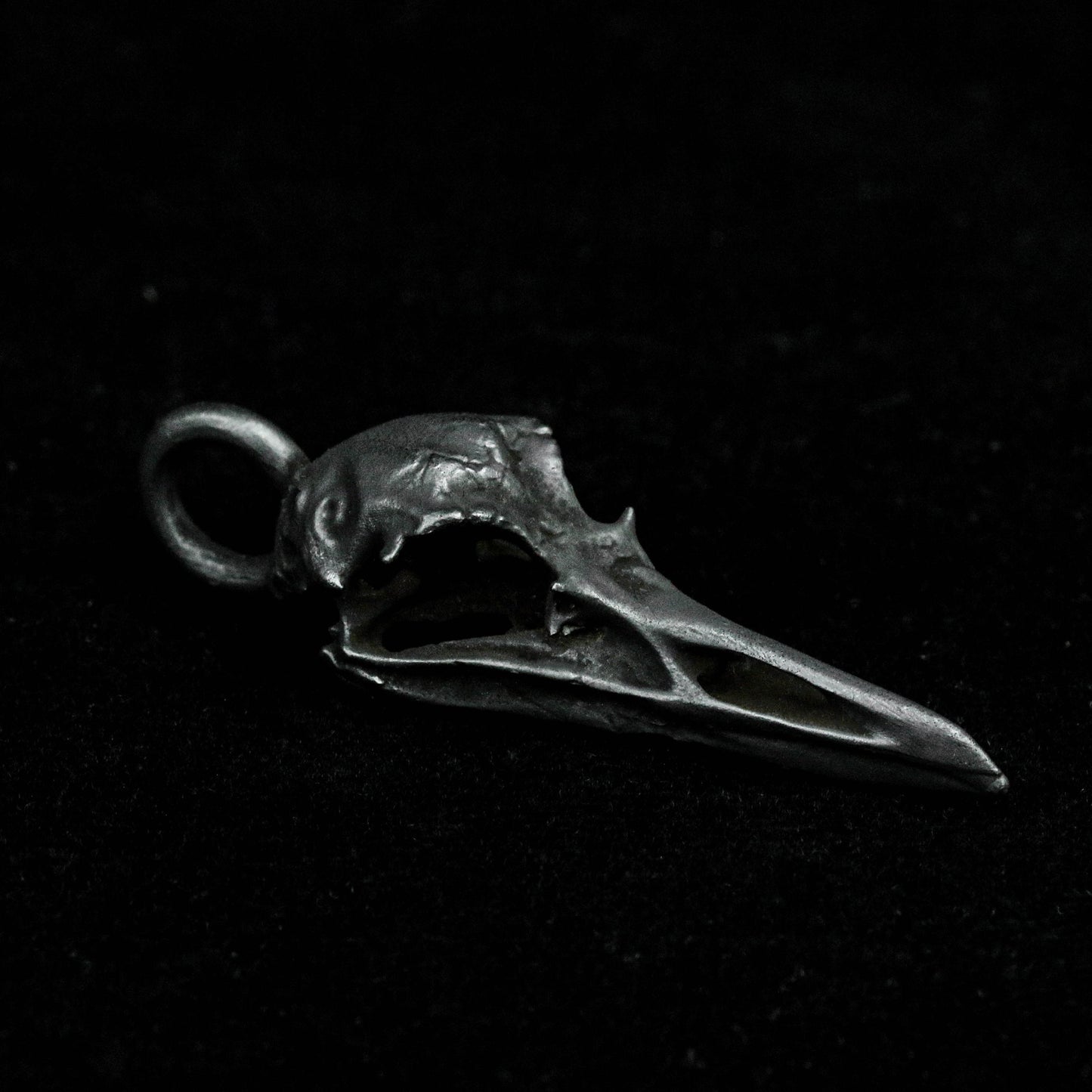 Skull pendant, animal skull silver pendant, pointed crow pendant 925 sterling silver skeleton auspicious bird god bird raven Indian style