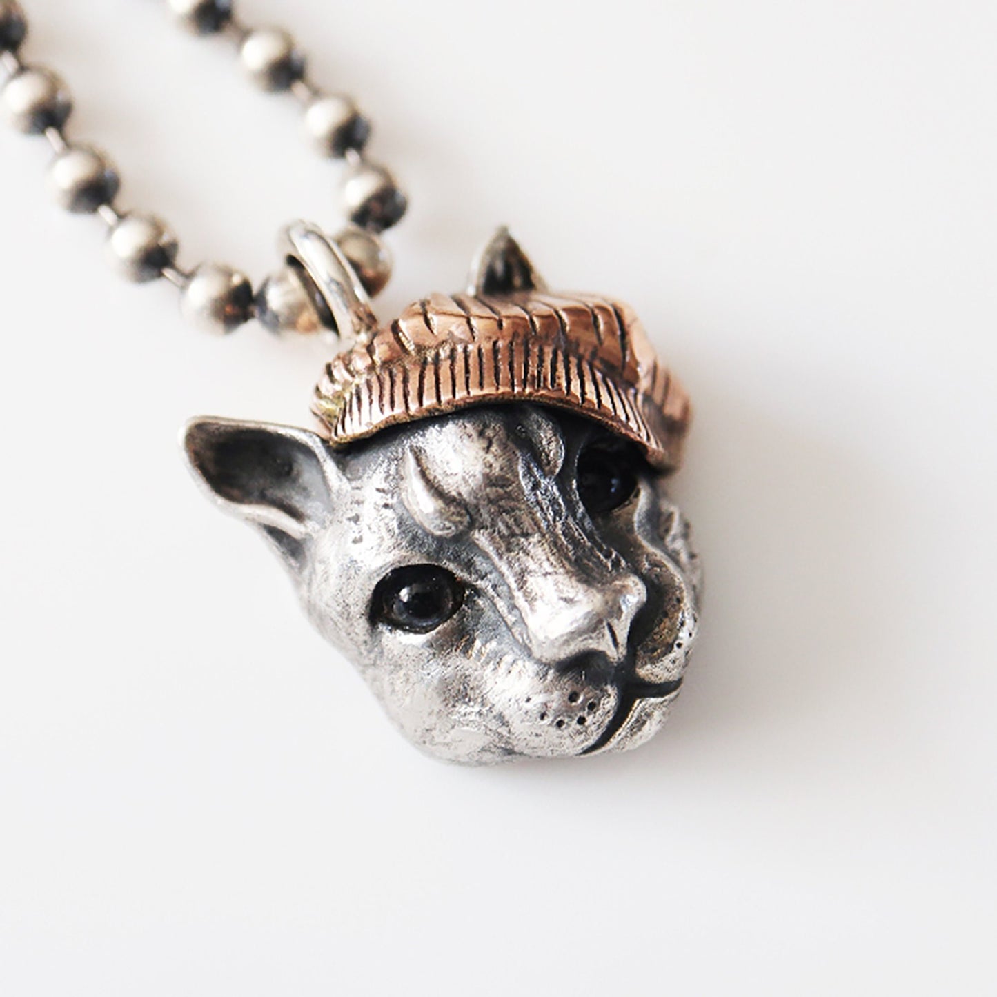 Cat Head 925 Silver Pendant | Cat Head Pendant | Cat Head Necklace | Animal Necklace | Cute Jewelry