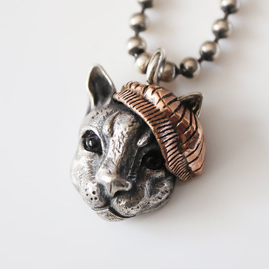 Cat Head 925 Silver Pendant | Cat Head Pendant | Cat Head Necklace | Animal Necklace | Cute Jewelry