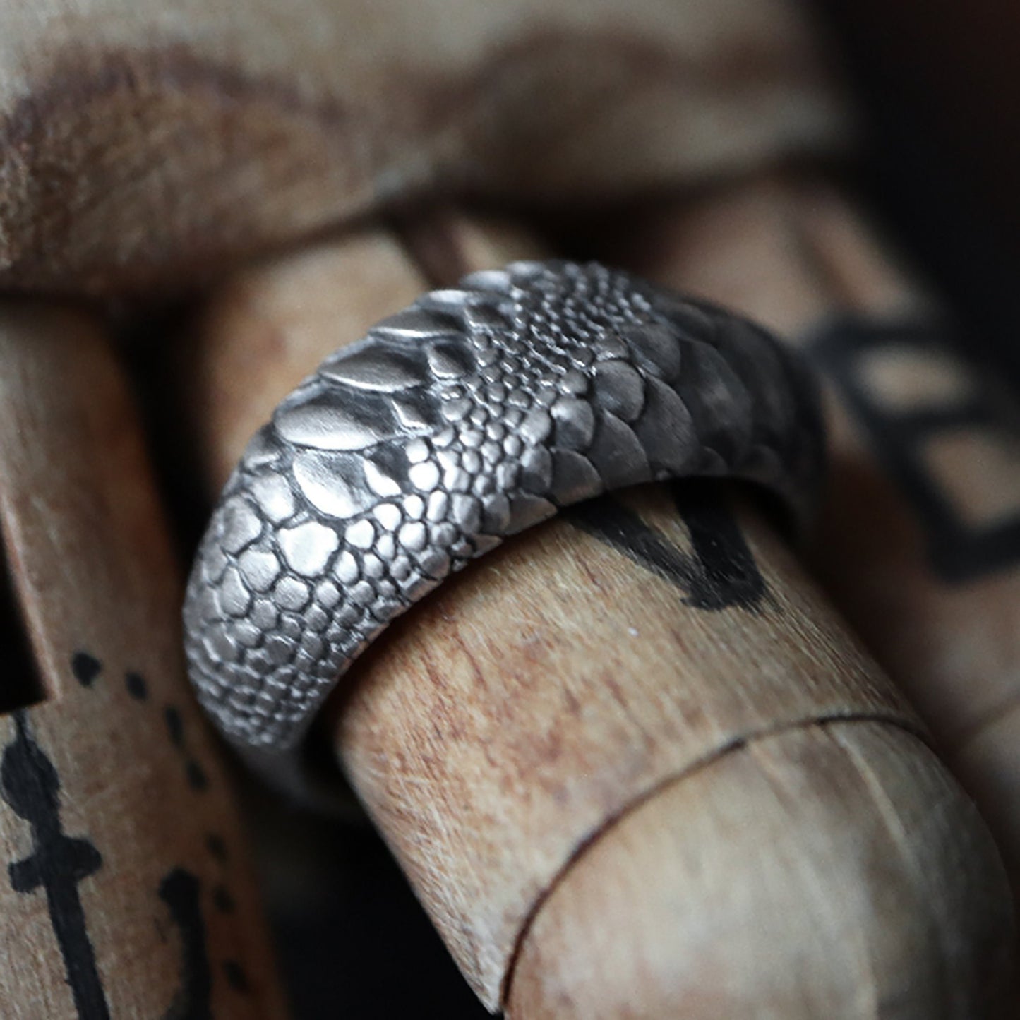 925 Sterling Silver Snake Scale Ring|Snake Ring|Silver Snake Ring|Dragon Scale Ring|Silver Ring|Stackable Ring