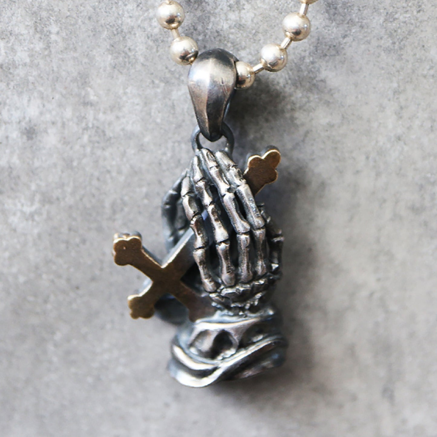 Skeleton Hand Sterling Silver Necklace | Skeleton Hand Necklace | Skeleton Hand | Rock Skull Hand Pendant | Men's Necklace