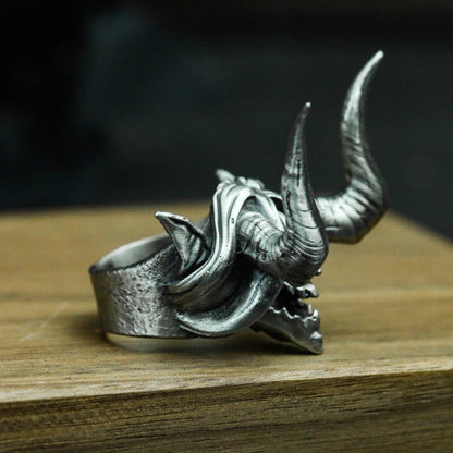 Moon Elf Tribal Ring - 925 Silver Fantasy Race Inspired Jewelry - SATANHORN