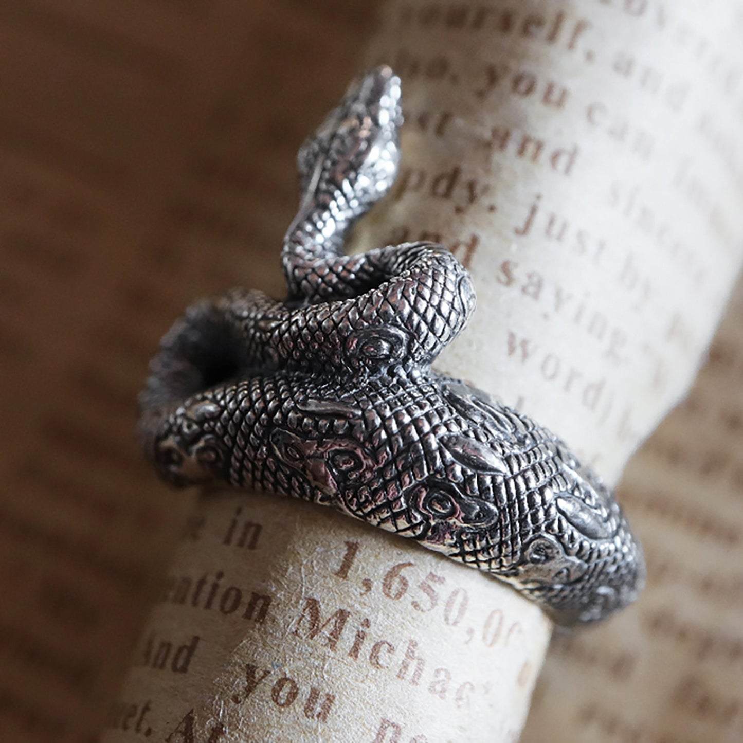 Silver Snake Ring|Snake Ring|Boa Ring|Silver Snake Ring|925 Sterling Silver