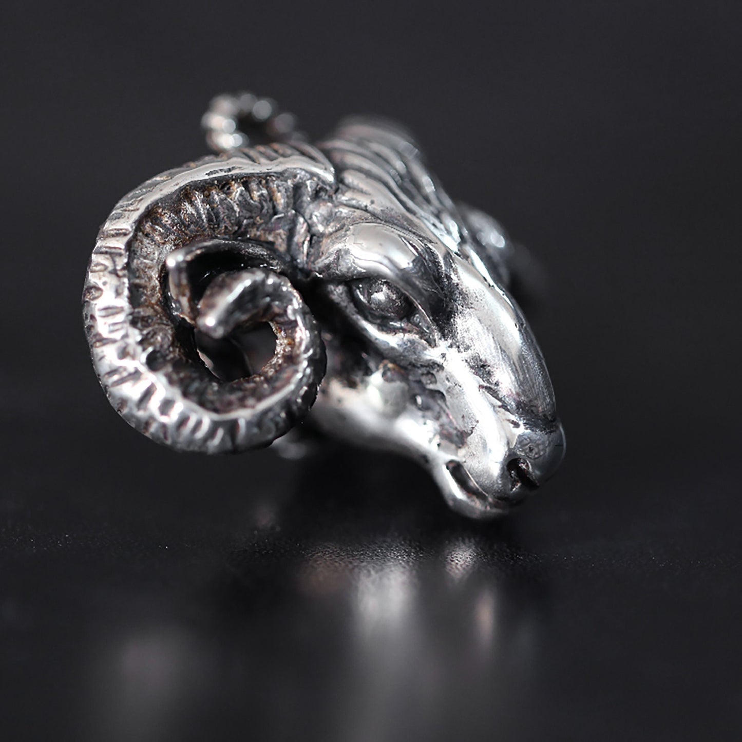 925 sterling silver satan goat head pendant, Aries jewelry, goat pendant, goat necklace, gift for him-craftsman made