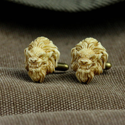 Lion Head Cufflinks|Shirt Cufflinks|Animal Cufflinks Elegant Cufflinks|Men's Accessories