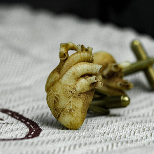 Heart Cufflinks | Anatomy Cufflinks | Anatomy | Heart Cufflinks | Men's Cufflinks | Surgeon Gifts