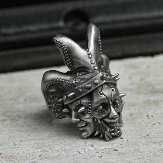 Royal Flush Smirk Ring - 925 Sterling Silver Card Shark Jewelry