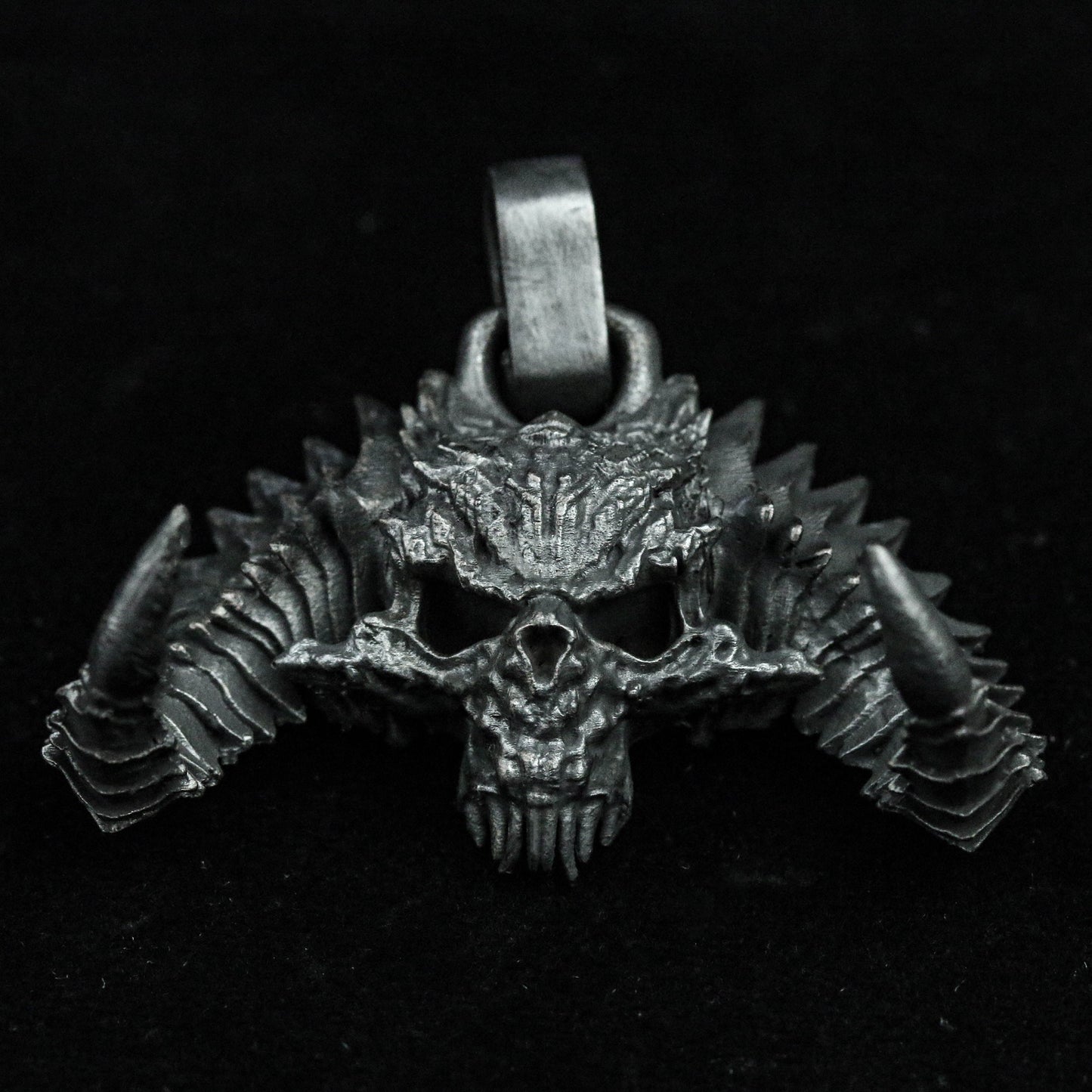 Brass Pendant Destruction God Big Pineapple Skull Pendant Movie Monster Character 925 Sterling Silver Pendant Demon Sharp Horn