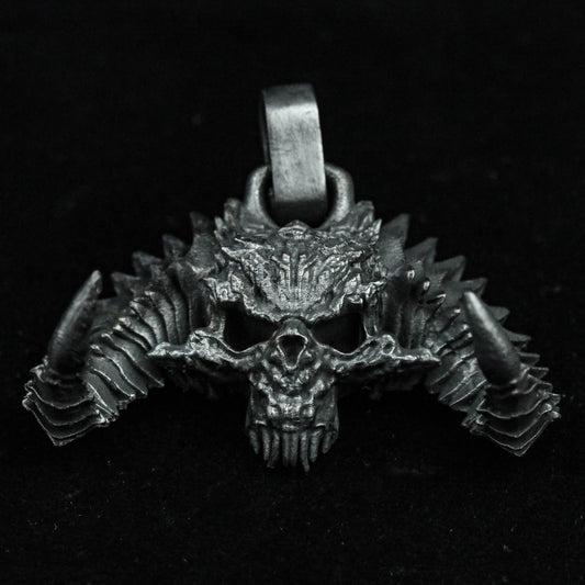 Brass Pendant Destruction God Big Pineapple Skull Pendant Movie Monster Character 925 Sterling Silver Pendant Demon Sharp Horn