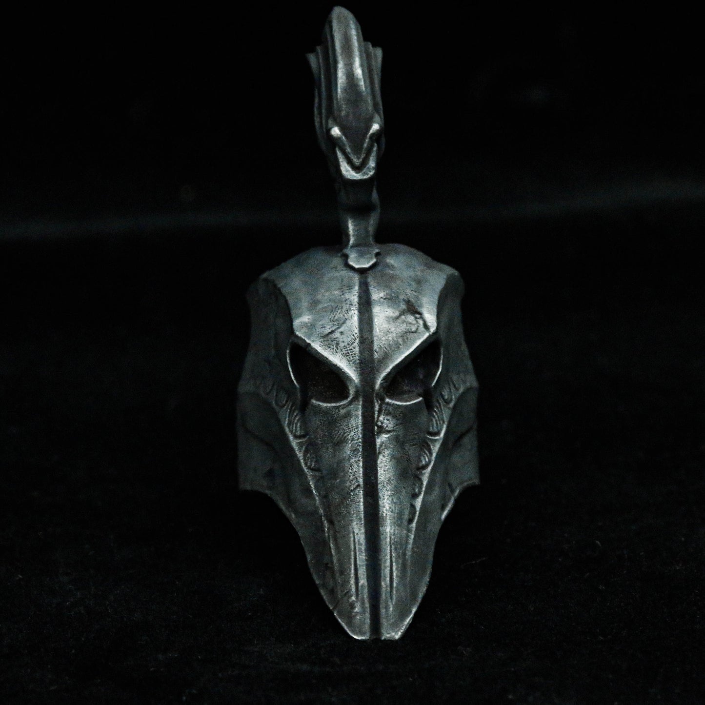 Spartan Ring Helmet Domination Warrior Mask Man Ring Ring Personality Feather Crown Roman Numeral Ring Overlord