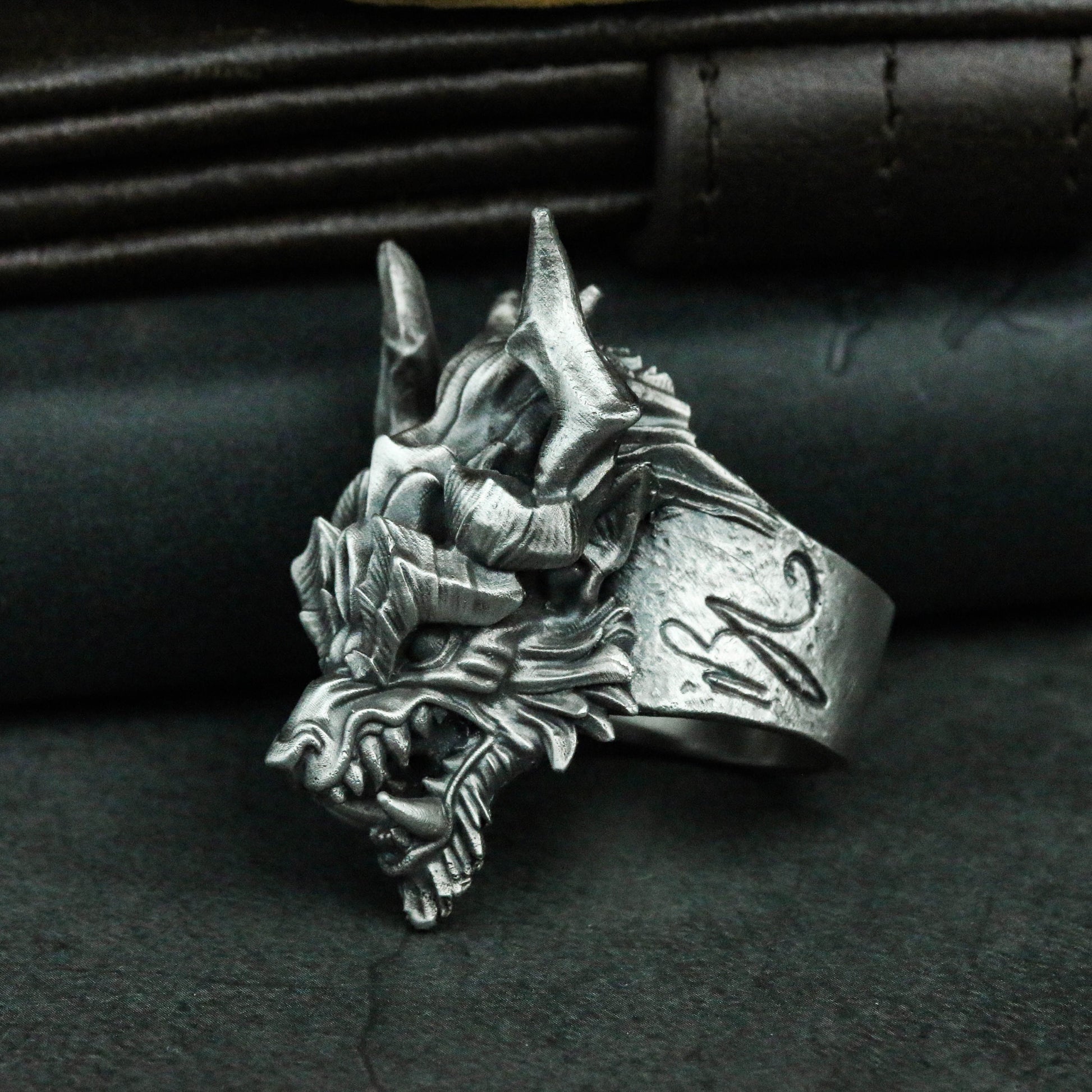 Dragons Nine Sons-HOU-925 Silver Ring-Handmade Ring-Myths and Legends - SATANHORN
