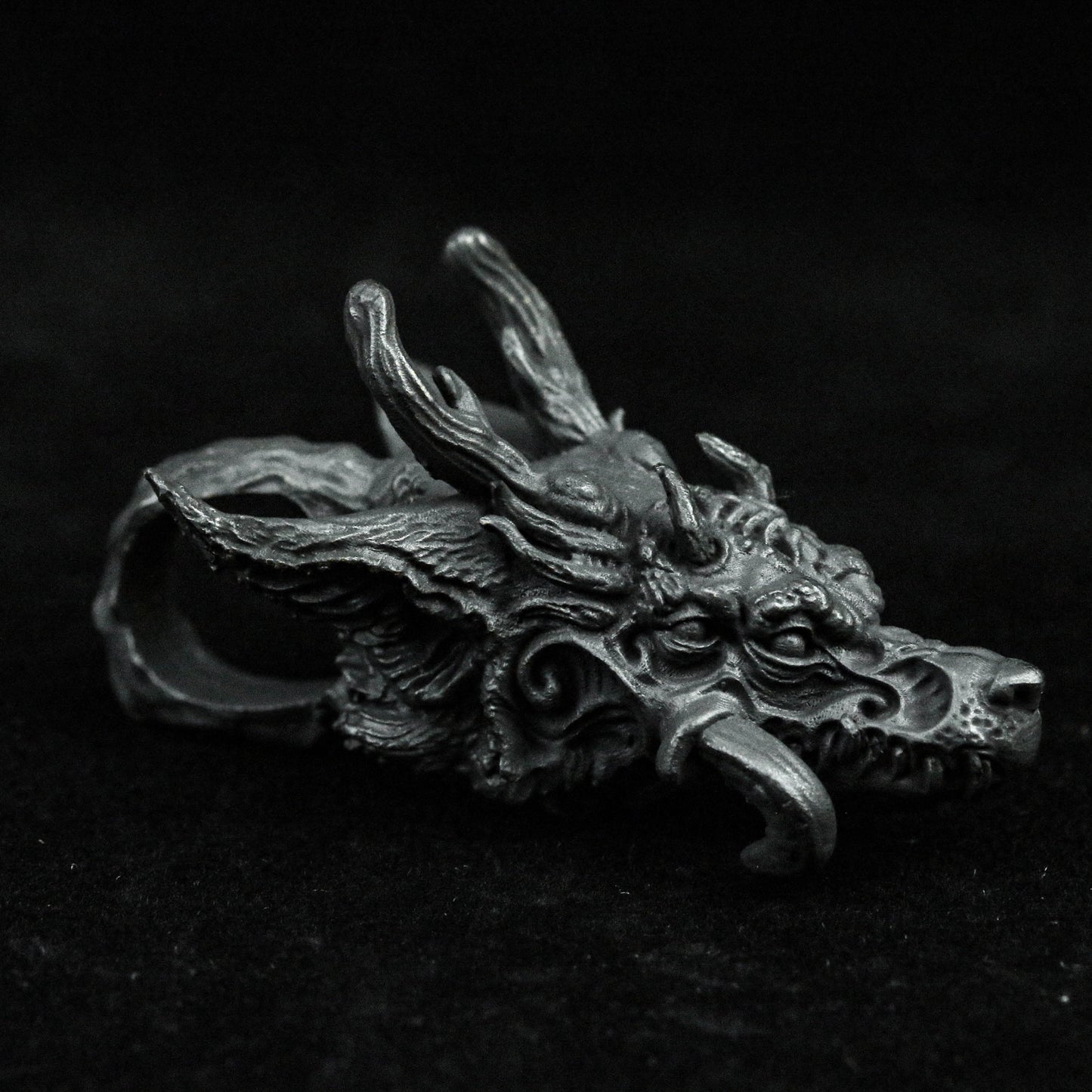 Dragon Nine Children Laughing Wind Pendant, Dragon Head Pendant, Large Silver Pendant, Brass Pendant, Skull Pendant, Chinese Style Pendant