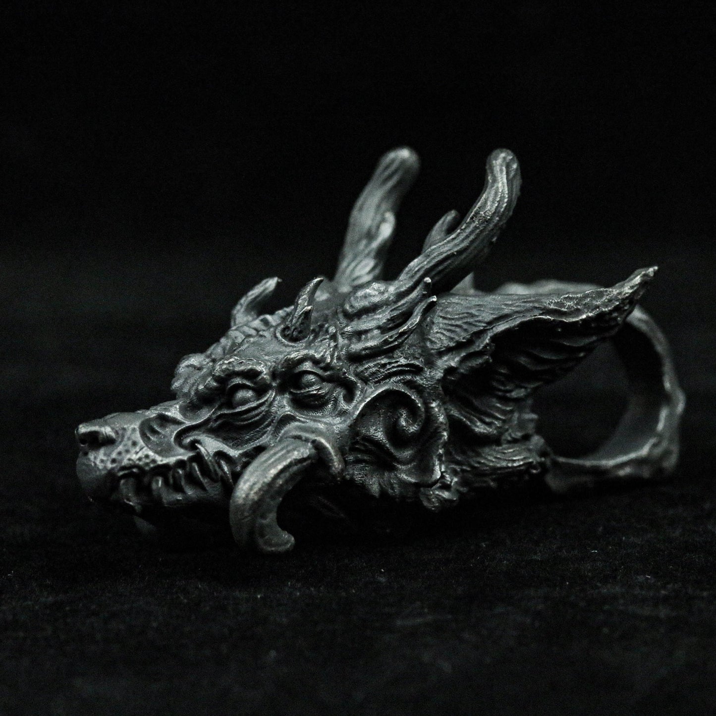 Dragon Nine Children Laughing Wind Pendant, Dragon Head Pendant, Large Silver Pendant, Brass Pendant, Skull Pendant, Chinese Style Pendant