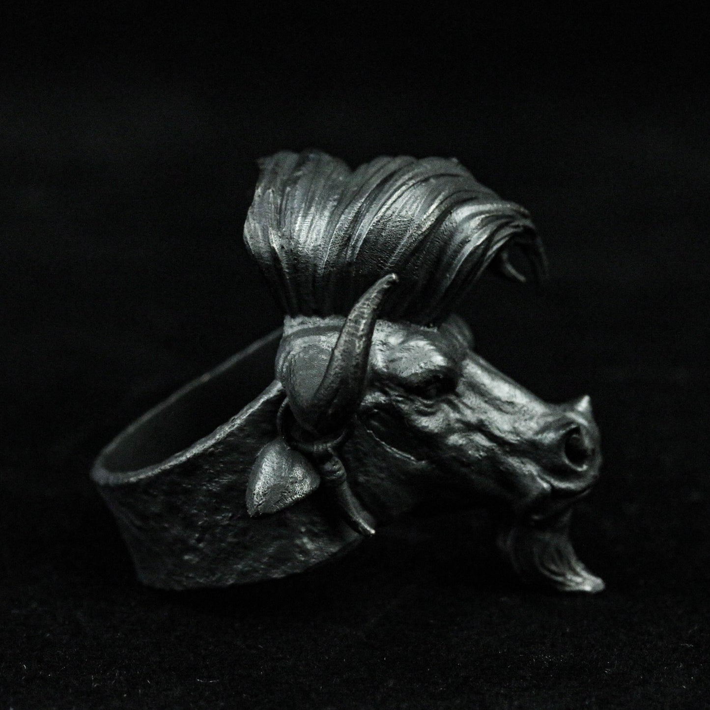 Bull Devil Ring, Silver Ring, Brass Warcraft Tauren Chieftain Ring Personality Give Him a Gift 925 Silver Ring Animal Zodiac Bull