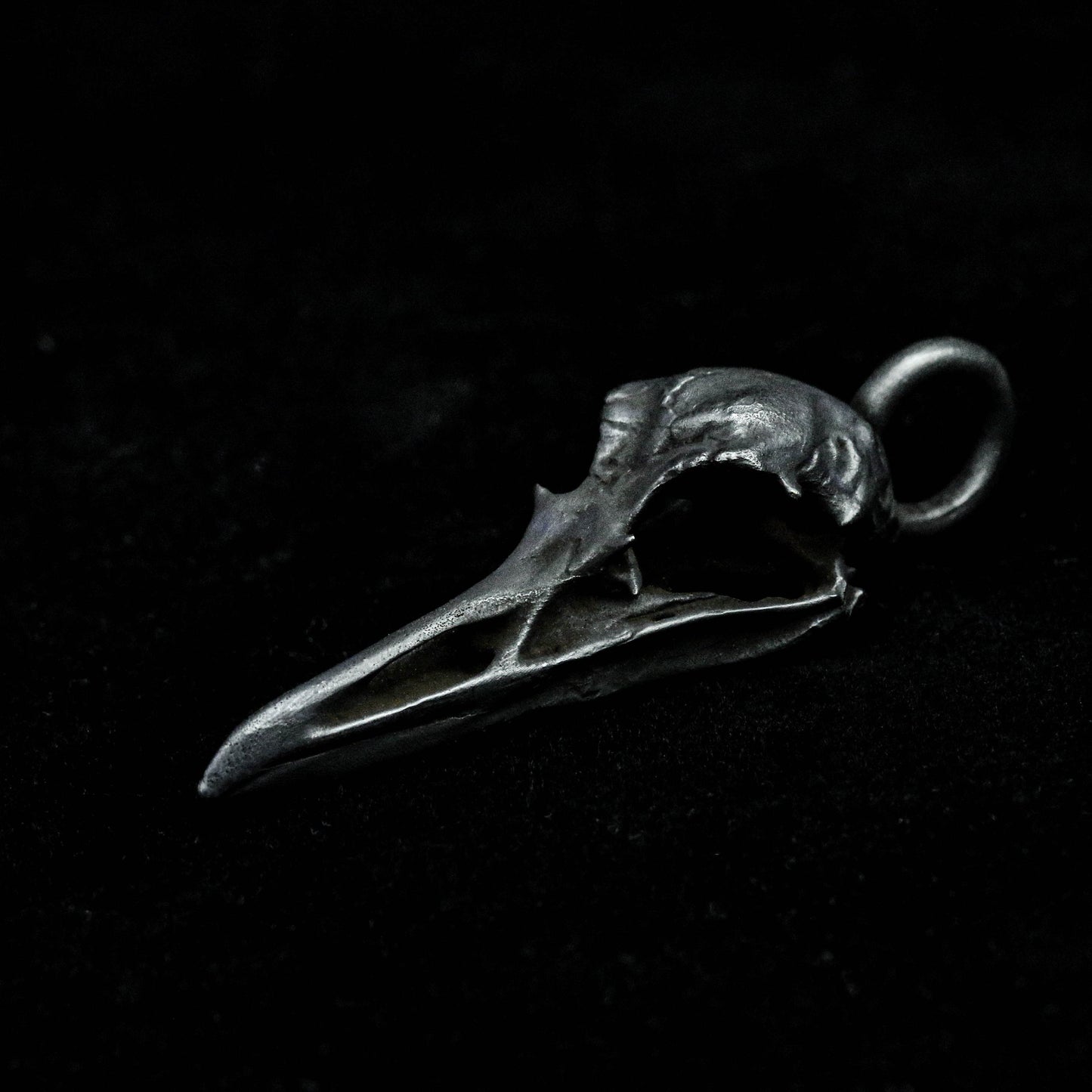 Skull pendant, animal skull silver pendant, pointed crow pendant 925 sterling silver skeleton auspicious bird god bird raven Indian style