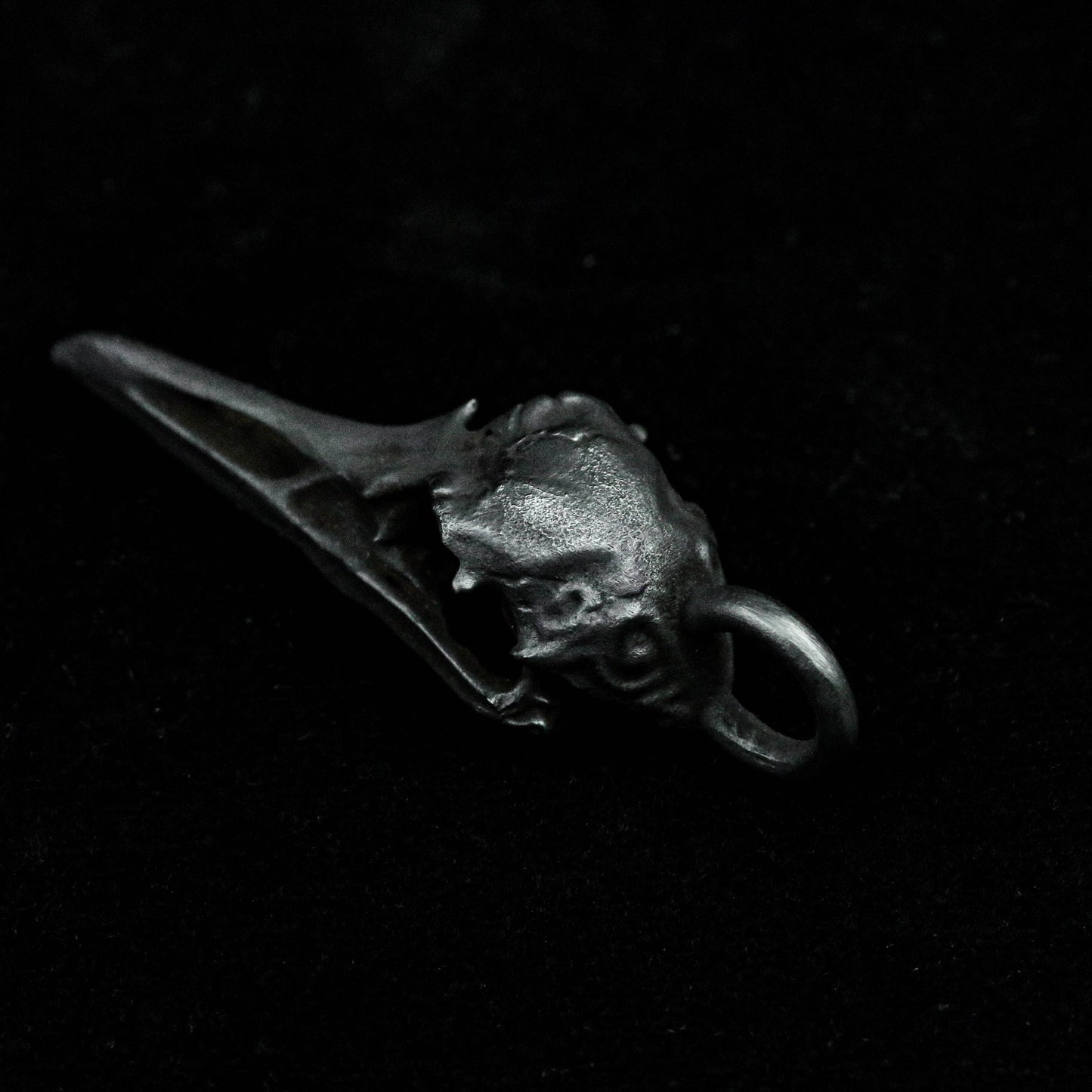 Skull pendant, animal skull silver pendant, pointed crow pendant 925 sterling silver skeleton auspicious bird god bird raven Indian style