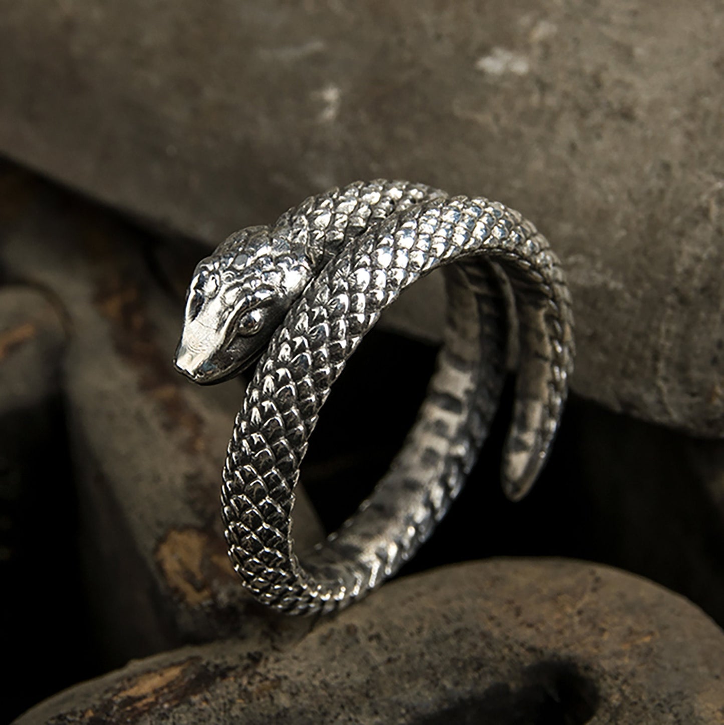 Animal ring, snake ring, silver snake ring, boho ring, gothic ring