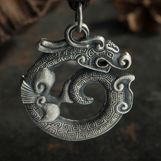 925 sterling silver dragon pendant, ethnic silver jewelry, dragon pendant, dragon pendant, men's pendant