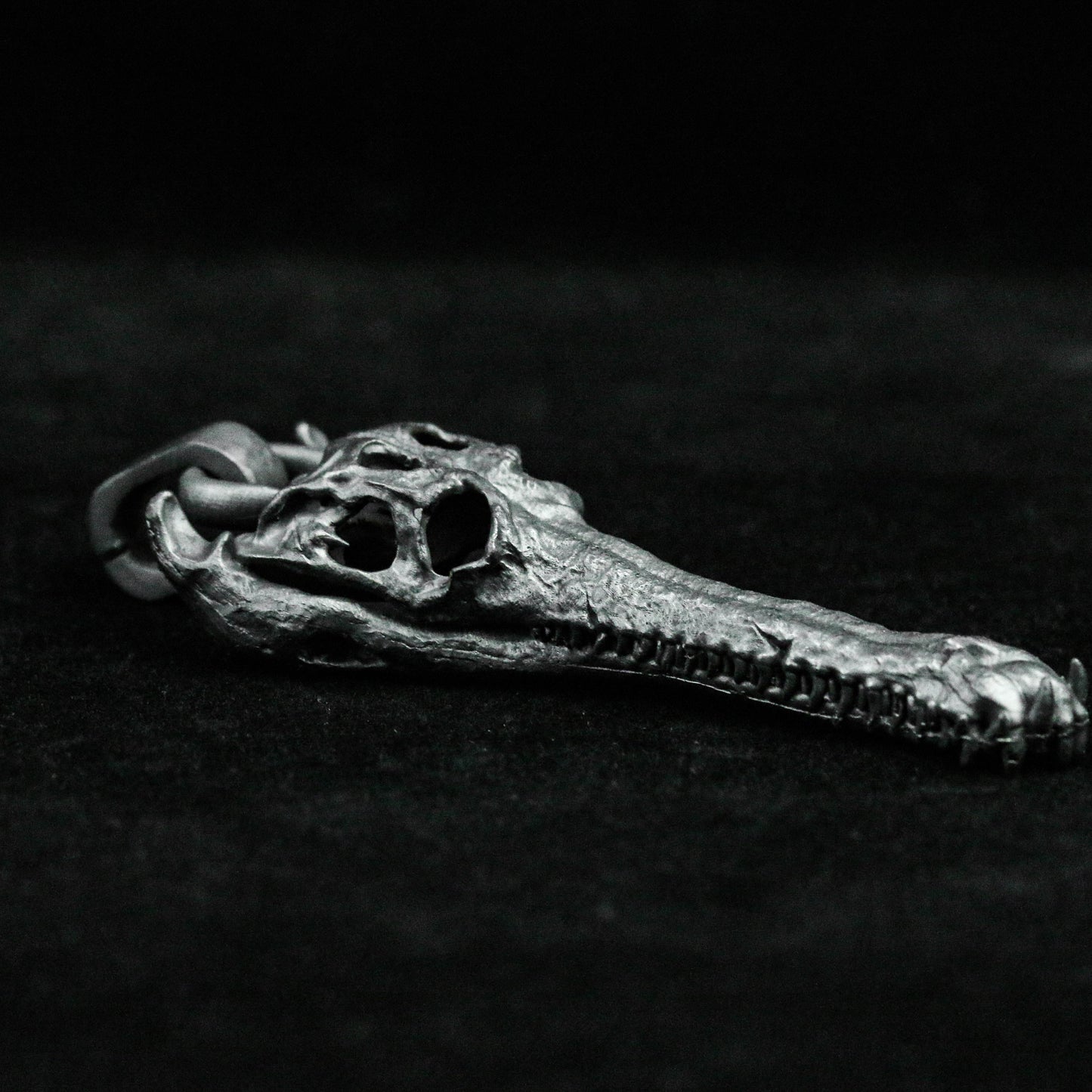 Giant Crocodile Pendant Skull Silver Pendant Brass Big Pendant Big Teeth Pendant Men's and Women's Jewelry