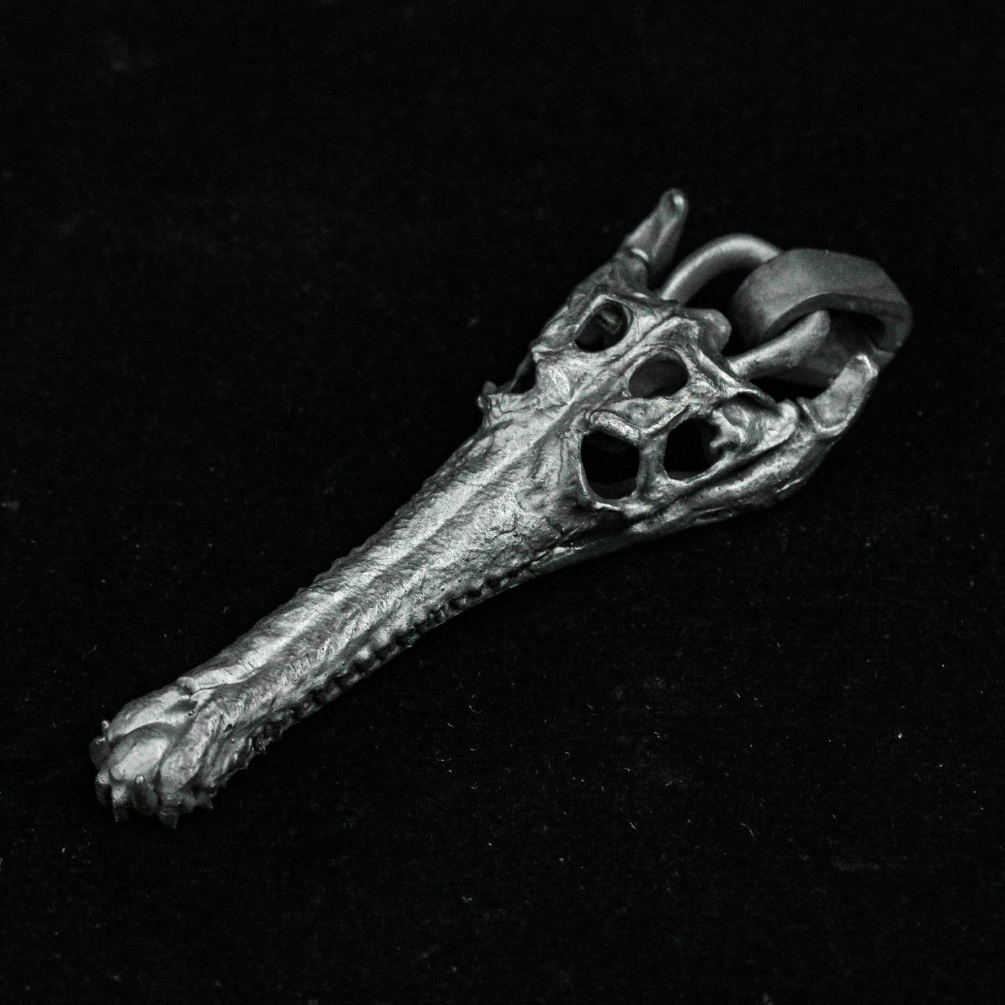 Giant Crocodile Pendant Skull Silver Pendant Brass Big Pendant Big Teeth Pendant Men's and Women's Jewelry