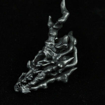 925 Sterling Silver Dragon Pendant Brass Bone Pendant Bone Pendant Skull Gothic Raptors New Creative Handmade Hollow Bone Dragon Head