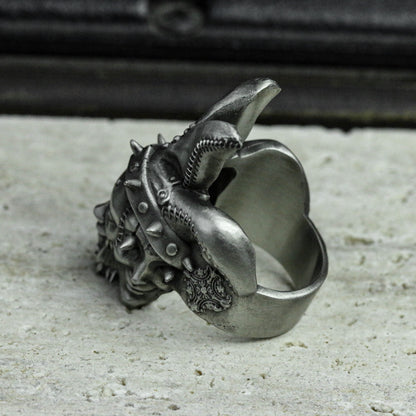 Royal Flush Smirk Ring - 925 Sterling Silver Card Shark Jewelry