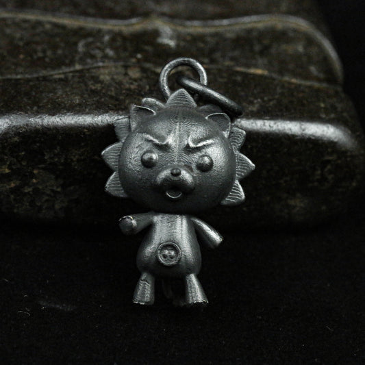 Cute little pendant sunflower lion cute jewelry girl gift flower series key chain pendant 925 sterling silver brass handmade products