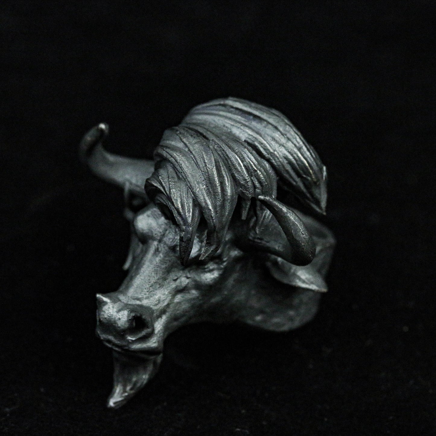 Bull Devil Ring, Silver Ring, Brass Warcraft Tauren Chieftain Ring Personality Give Him a Gift 925 Silver Ring Animal Zodiac Bull