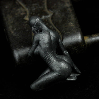 Mechanical Ji Girl Pendant Silver Necklace Brass Art Exhibition Exposition 925 Sterling Silver Ornaments Mummy Nude Wine Cabinet Display