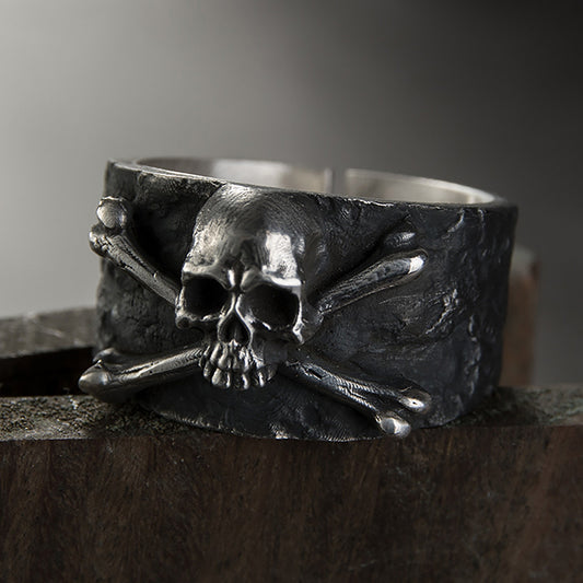 925 sterling silver Skull ring, skull ring,skull jewelry,  avant-garde jewelry, silver skull ring-handmade