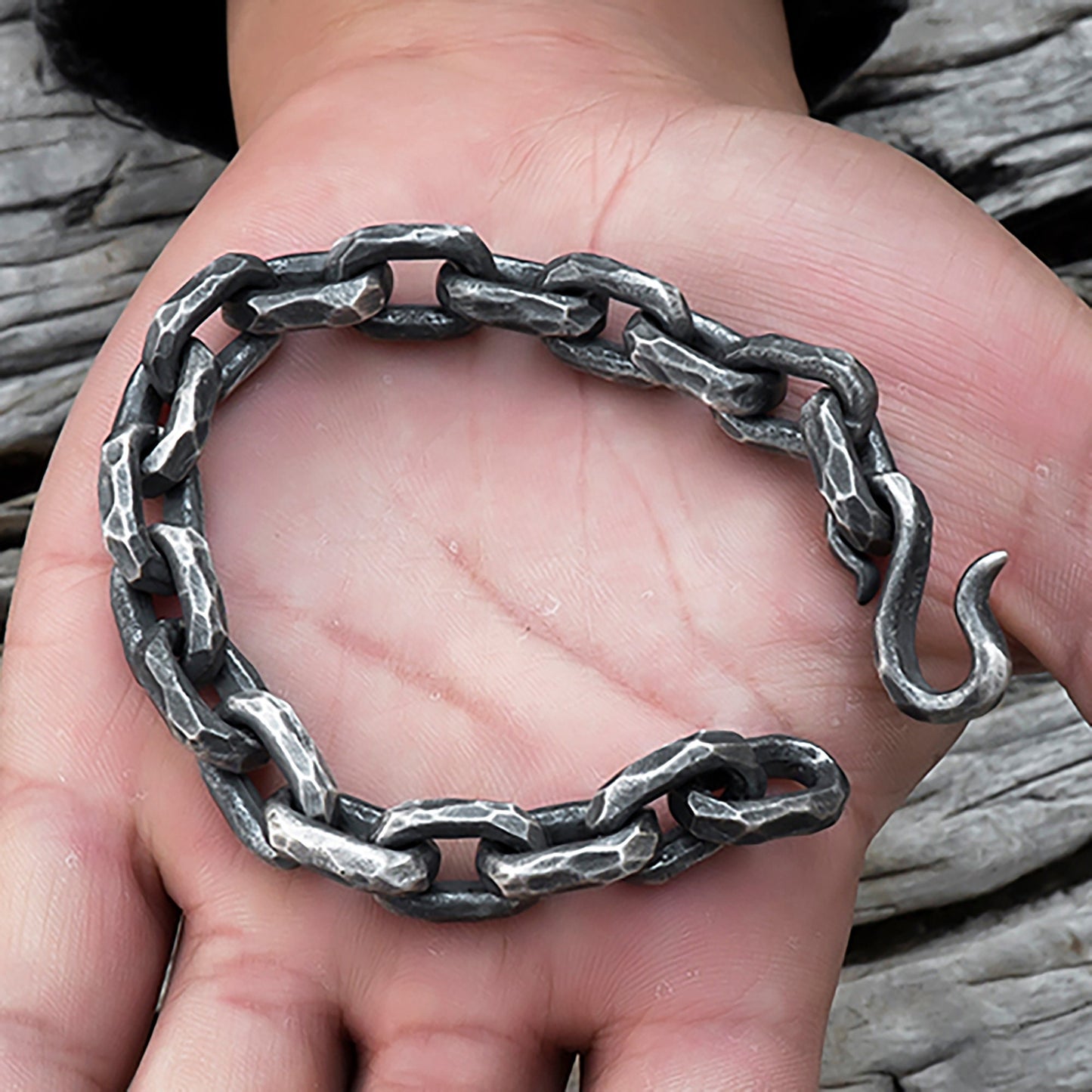 Thick horse whip 925 sterling silver bracelet, men's chain bracelet, men's bracelet, all-silver bracelet, bracelet for him